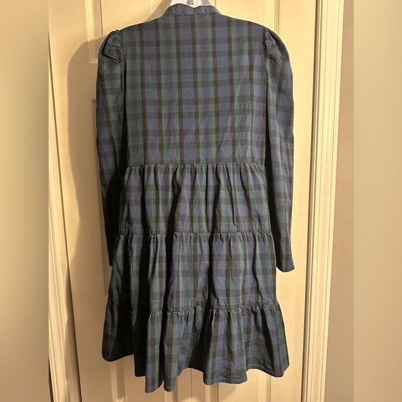 Blackwatch Plaid  Tunic Flare Sail To Sable Size Med. Green & Navy. - Picture 10 of 12